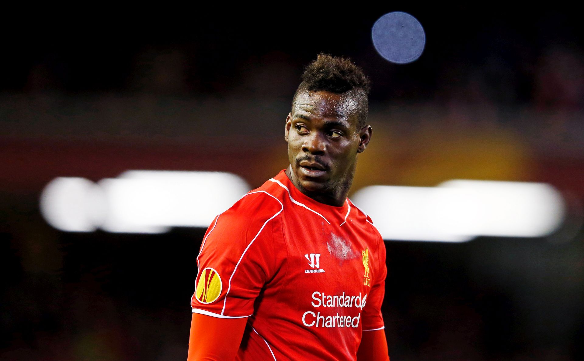 LIVERPOOL, ENGLAND - FEBRUARY 19:  Mario Balotelli of Liverpool looks on during the UEFA Europa League Round of 32 match between Liverpool FC and Besiktas JK at Anfield on February 19, 2015 in Liverpool, United Kingdom.  (Photo by Julian Finney/Getty Images)