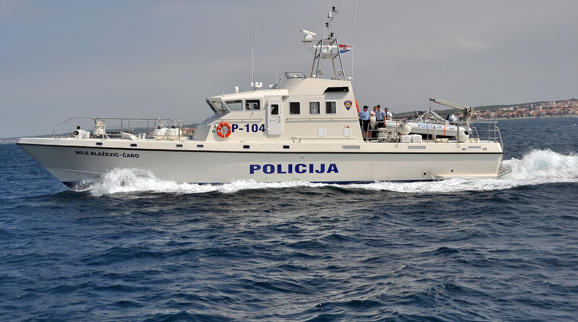 15.07.2011., Zadar - Tijekom demonstracije novog plovila pomorske policije sudarila su se dva policijska broda. Vece stete i ozlijedjenih nije bilo.
Photo: Filip Brala/PIXSELL