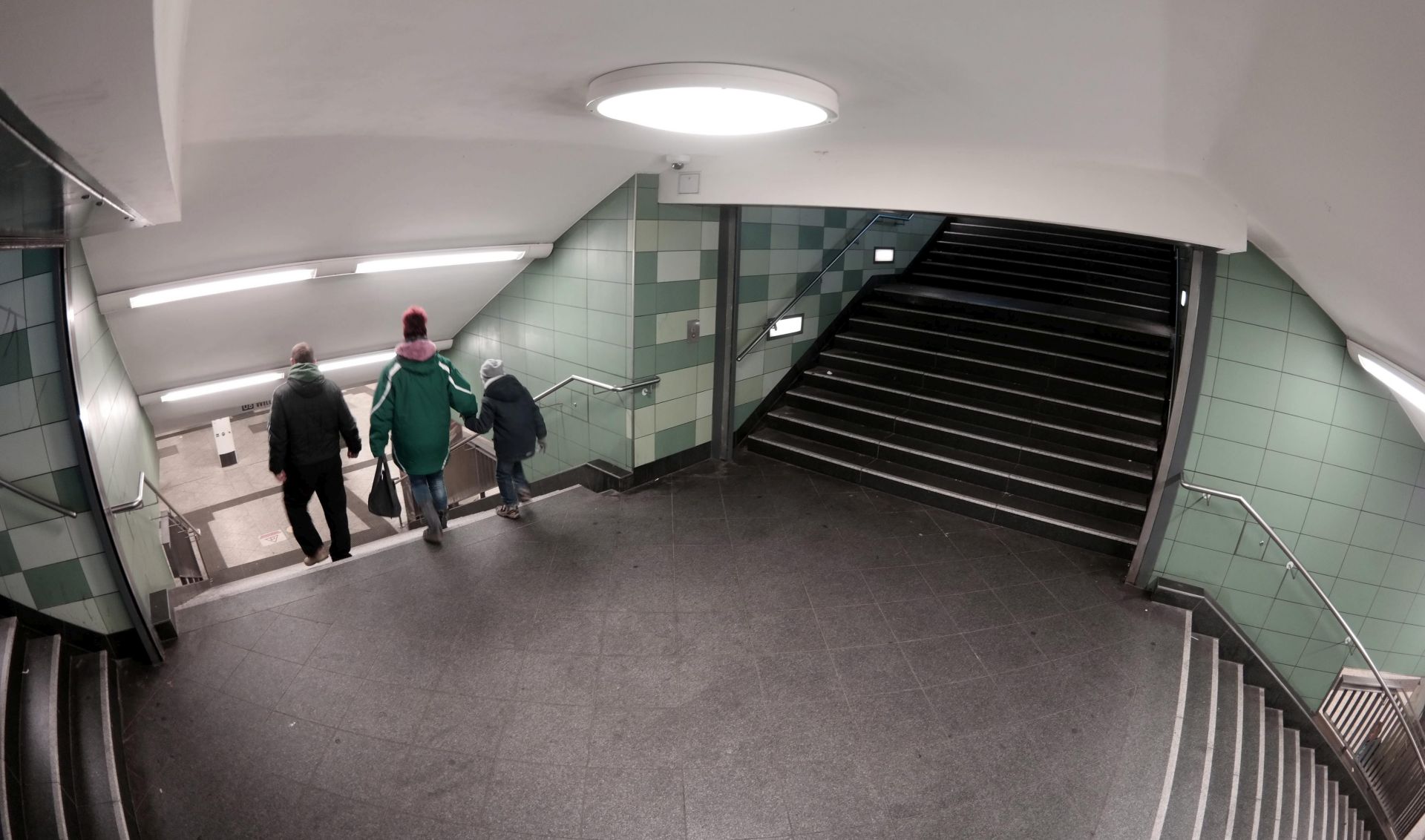 epa05680437 A view of the stairs leading to the tracks at the Berlin subway station 'Hermannstrasse', in Berlin, 18 December 2016. Media reports on 18 December say that a man who on 27 October 2016 had kicked a woman down the stairs has been arrested. The attack was caught by a surveilllance camera and the footage later leaked to a German mass publication. The CCTV video then was published in order to find witnesses of the attack. It went viral on the internet and caused controversy when private persons offered rewards for the seizure of the attacker.  EPA/JOERG CARSTENSEN