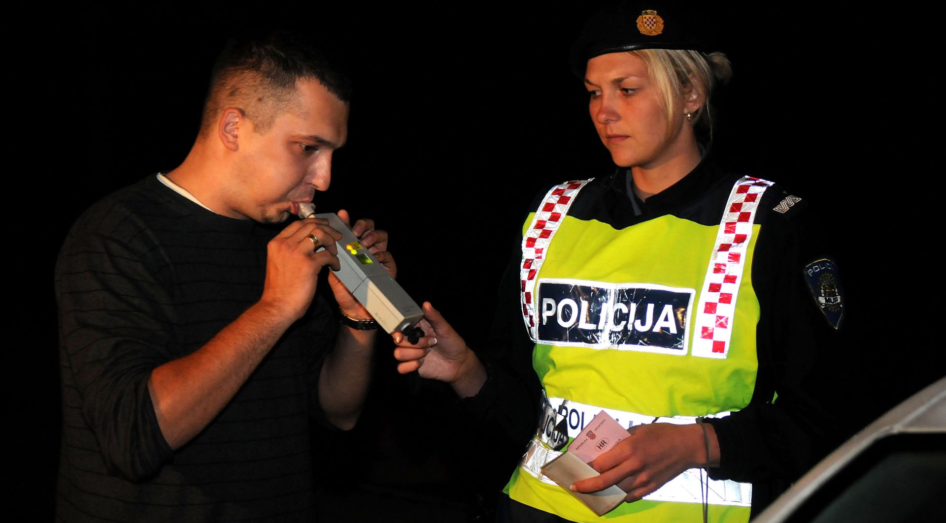 27.06.2010., Zagreb, Hrvatska - Velika policijska akcija, testiranje vozaca na alkohol i drogu.
Photo: Anto Magzan/PIXSELL