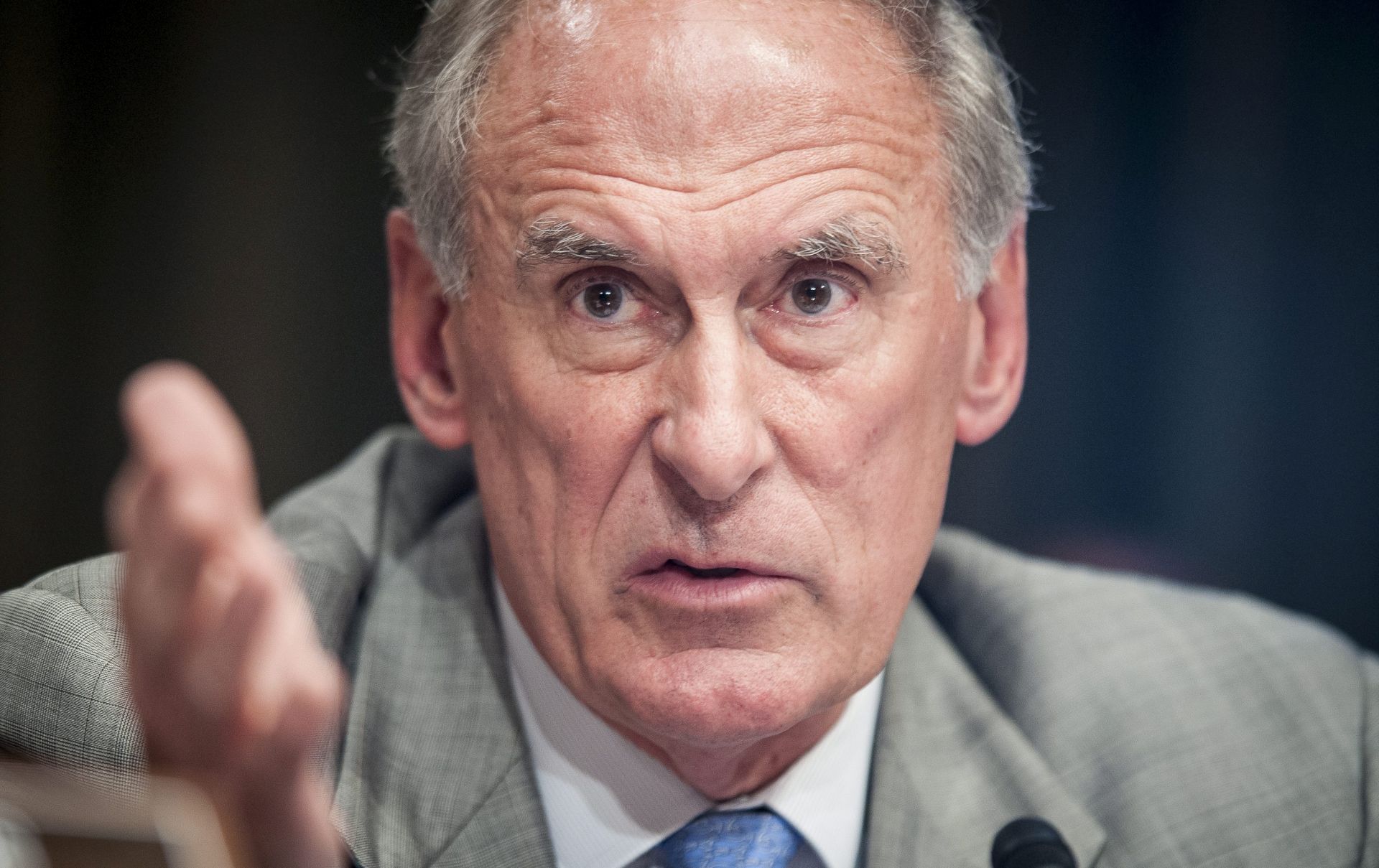 epa05700867 (FILE) - Indiana Senator Dan Coats attends a Senate Appropriations Committee hearing on Capitol Hill in Washington, DC, USA, 13 June 2012 (reissued 06 January 2017). According to news reports on 05 January 2017, US President-elect Trump is to name Dan Coats as Director of national intelligence.  EPA/PETE MAROVICH