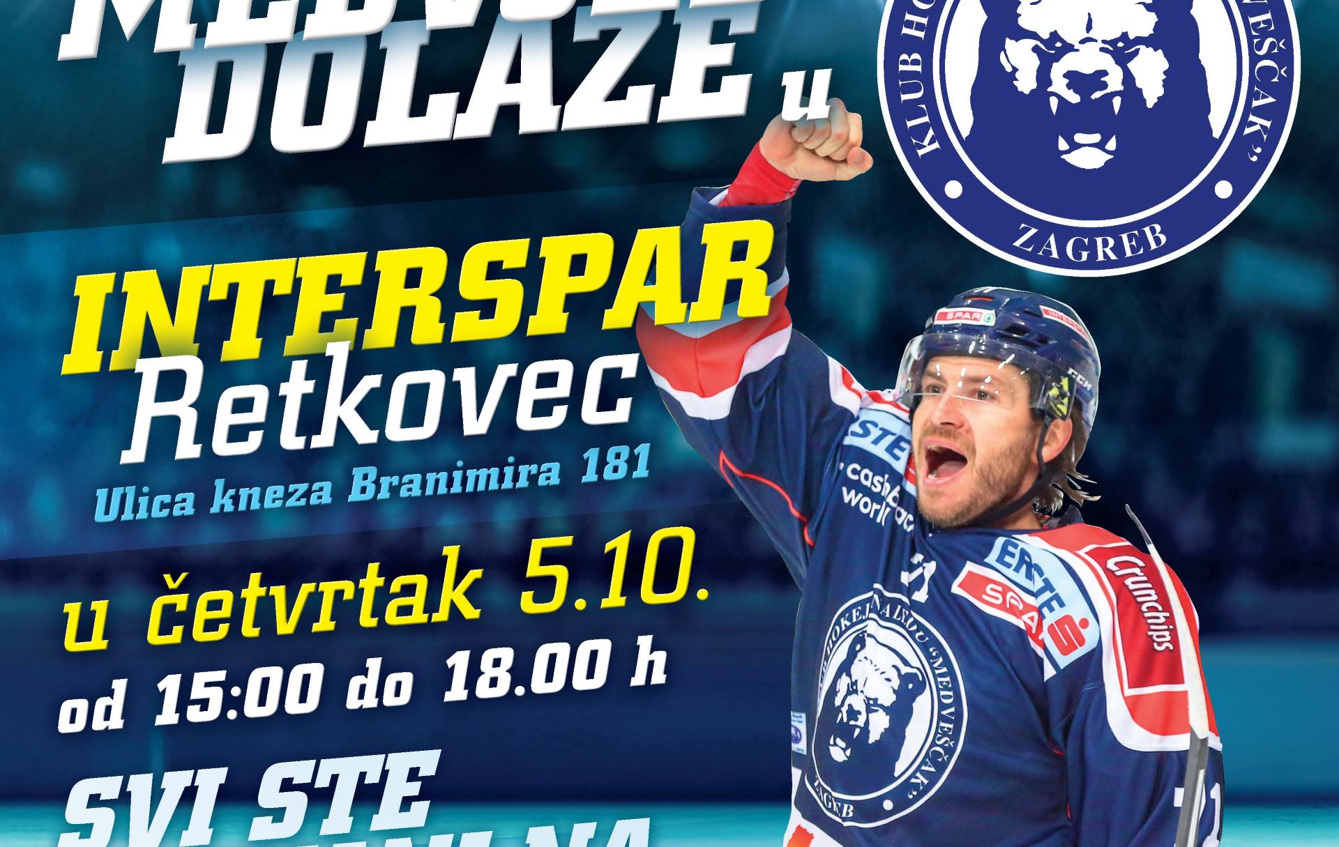 INTERSPAR RETKOVEC Hokejaši Medveščaka i navijači započeli zabavno druženje
