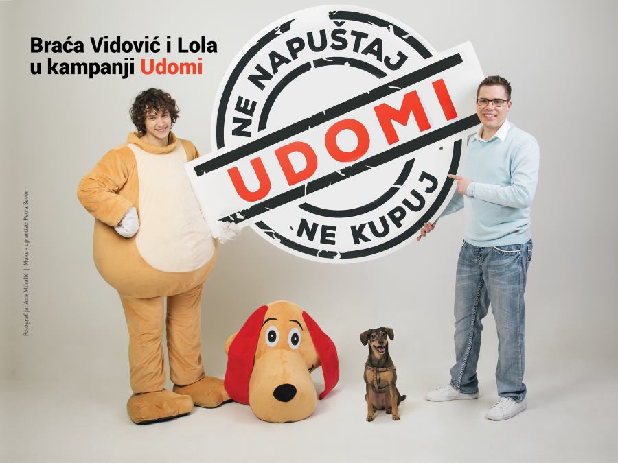 Udruga Prijatelji životinja u kampanji s braćom Filipom i Lukom Vidovićem