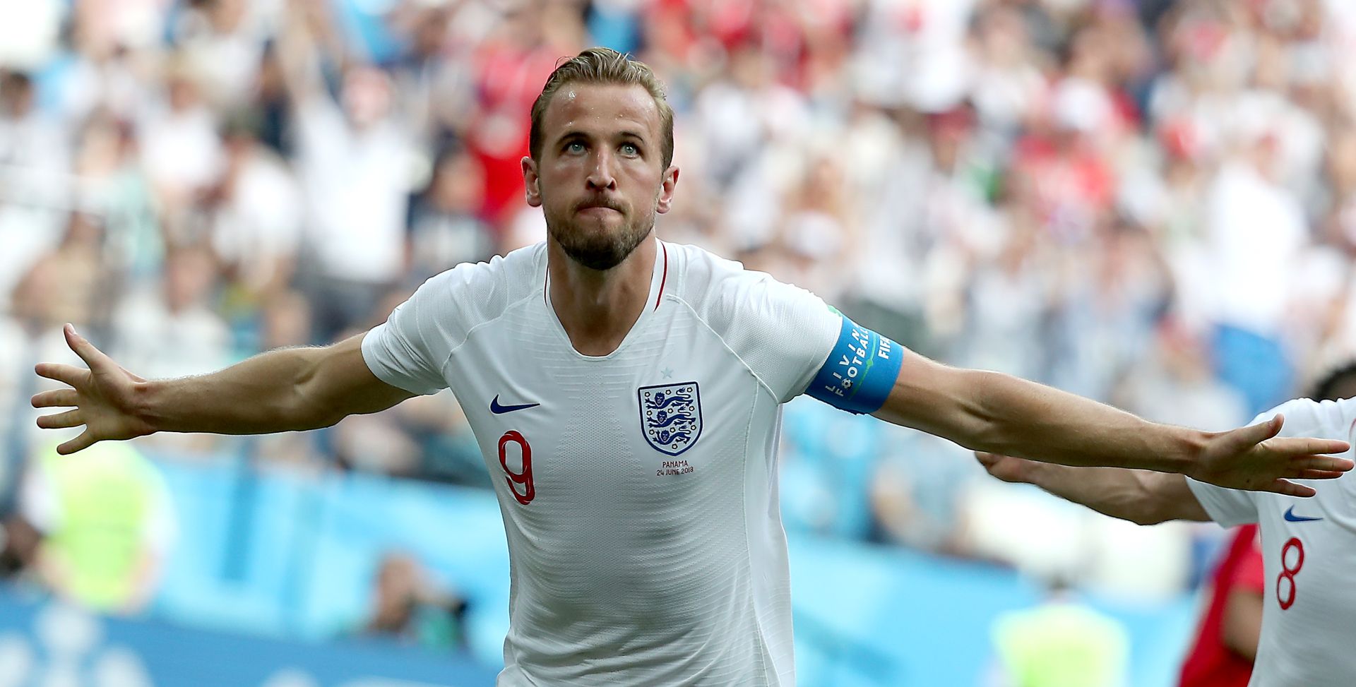 epa06835783 Harry Kane of England reacts after scoring the 2-0 during the FIFA World Cup 2018 group G preliminary round soccer match between England and Panama in Nizhny Novgorod, Russia, 24 June 2018.

(RESTRICTIONS APPLY: Editorial Use Only, not used in association with any commercial entity - Images must not be used in any form of alert service or push service of any kind including via mobile alert services, downloads to mobile devices or MMS messaging - Images must appear as still images and must not emulate match action video footage - No alteration is made to, and no text or image is superimposed over, any published image which: (a) intentionally obscures or removes a sponsor identification image; or (b) adds or overlays the commercial identification of any third party which is not officially associated with the FIFA World Cup)  EPA/VASSIL DONEV   EDITORIAL USE ONLY