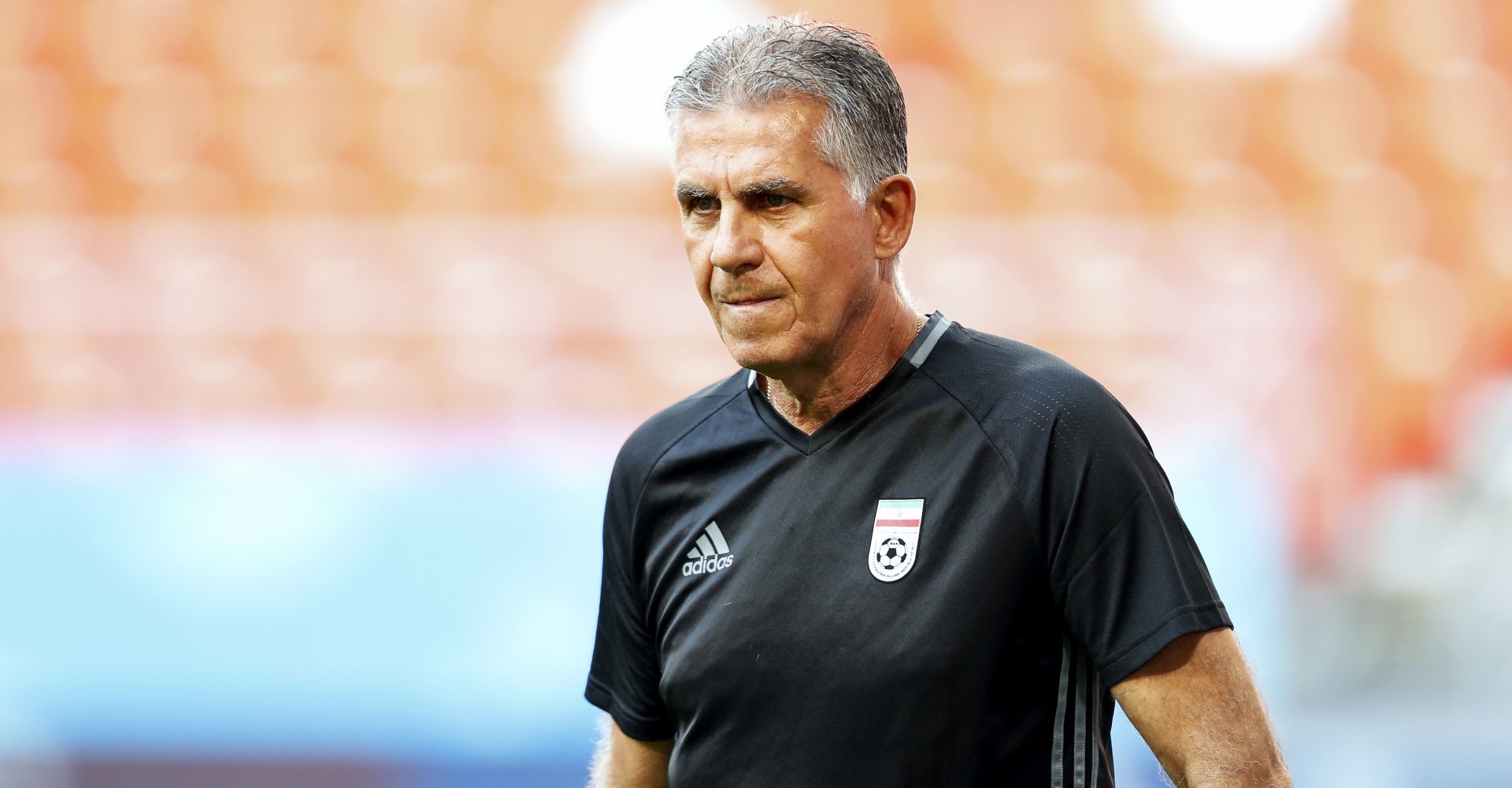 epa06836753 Iran's head coach Carlos Queiroz leads his team's training session in Saransk, Russia, 24 June 2018. Iran will face Portugal in the FIFA World Cup 2018 group B preliminary round soccer match on 25 June 2018.  EPA/RUNGROJ YONGRIT