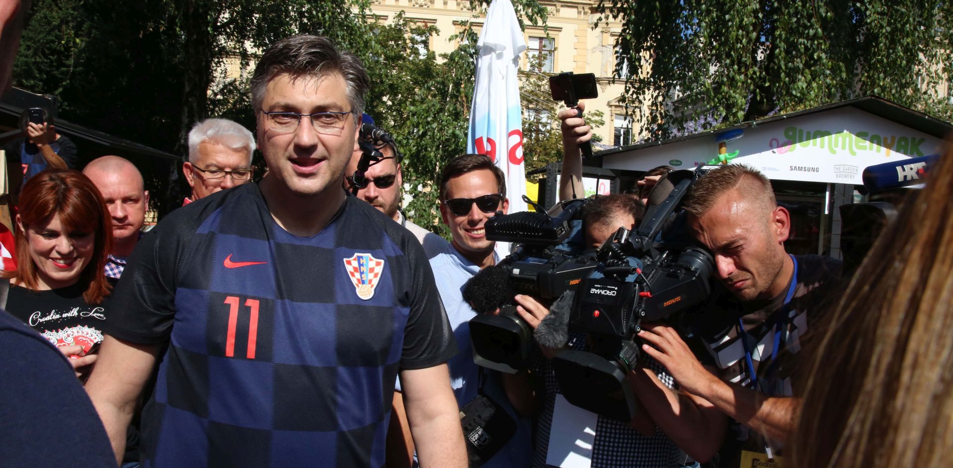 Zagreb, 15.07.2018 - Predsjednik Vlade RH Andrej Plenkoviæ na utakmici Hrvatska : Francuska. foto HINA /Zvonimir KUHTIÆ/ zk