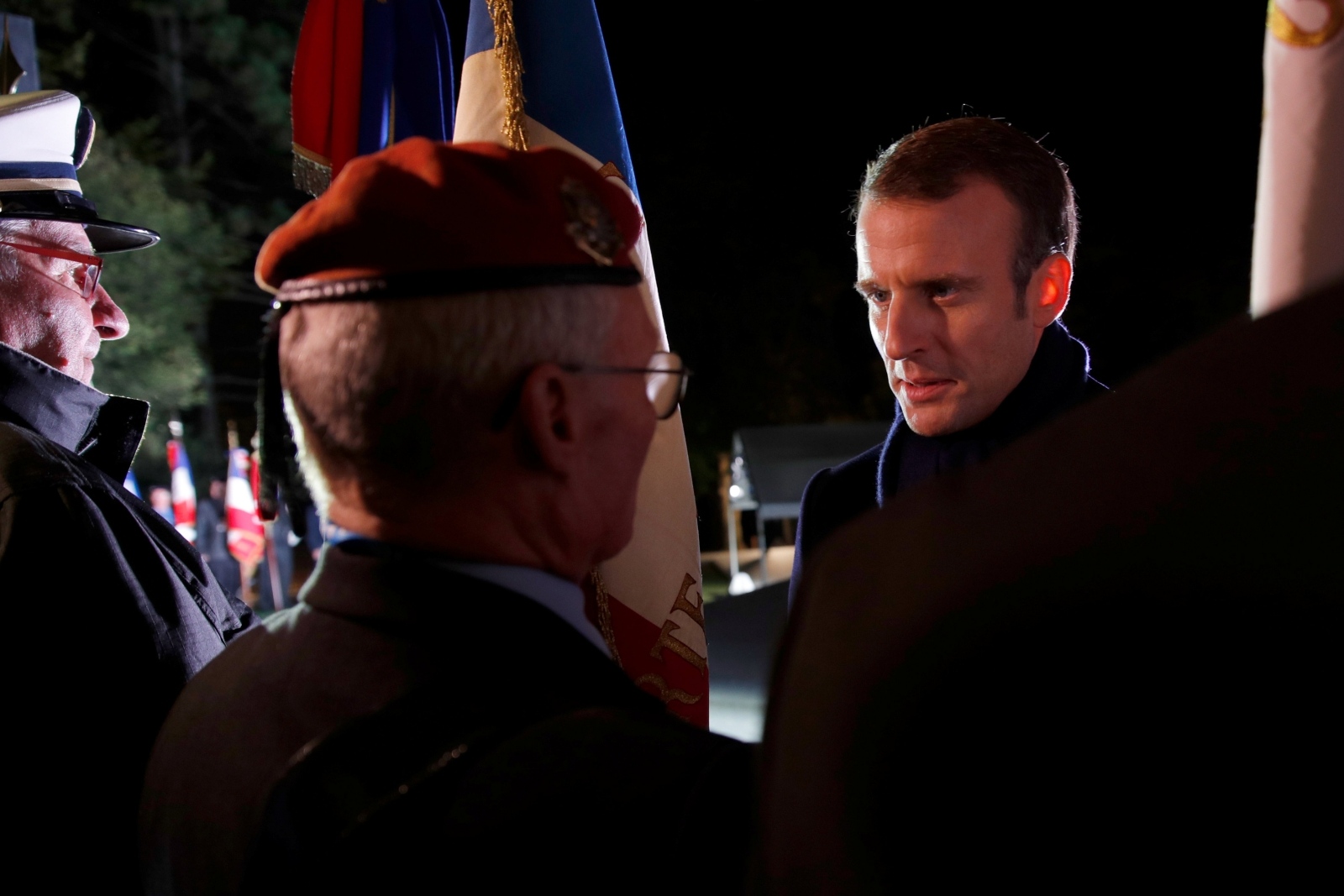 French President Emmanuel Macron attends a ceremony at the parc de Champagne in Reims French President Emmanuel Macron attends a ceremony at the parc de Champagne in Reims, Eastern France, November 6, 2018 as part of a World War One commemoration tour. REUTERS/Philippe Wojazer/Pool PHILIPPE WOJAZER