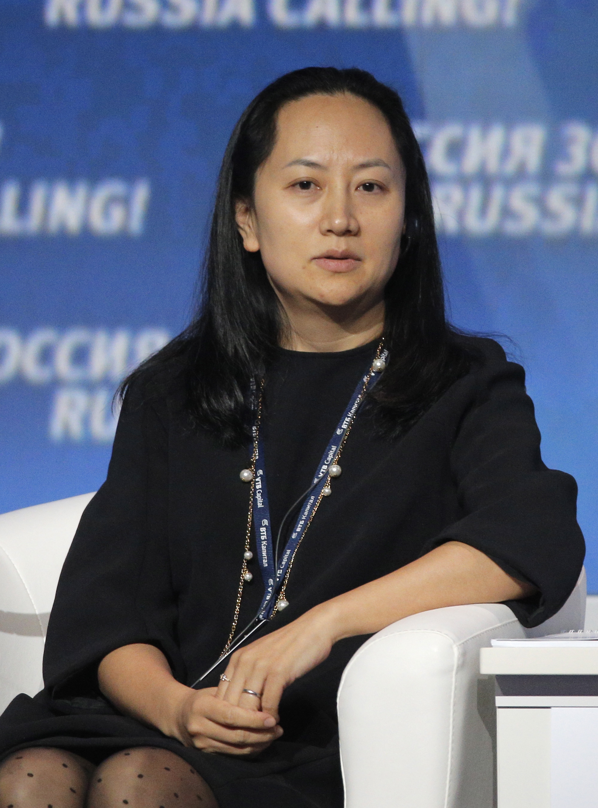 epa07211367 (FILE) - Meng Wanzhou, Chief Financial Officer of Huawei, attends the VTB Capital's 'RUSSIA CALLING' investment forum in Moscow, Russia, 02 October 2014 (reissued 06 December 2018). Meng Wanzhou has been arrested in Canada at the request of US authorities. According to US media reports, Meng Wanzhou was detained for potential US sanction violations.  EPA/MAXIM SHIPENKOV
