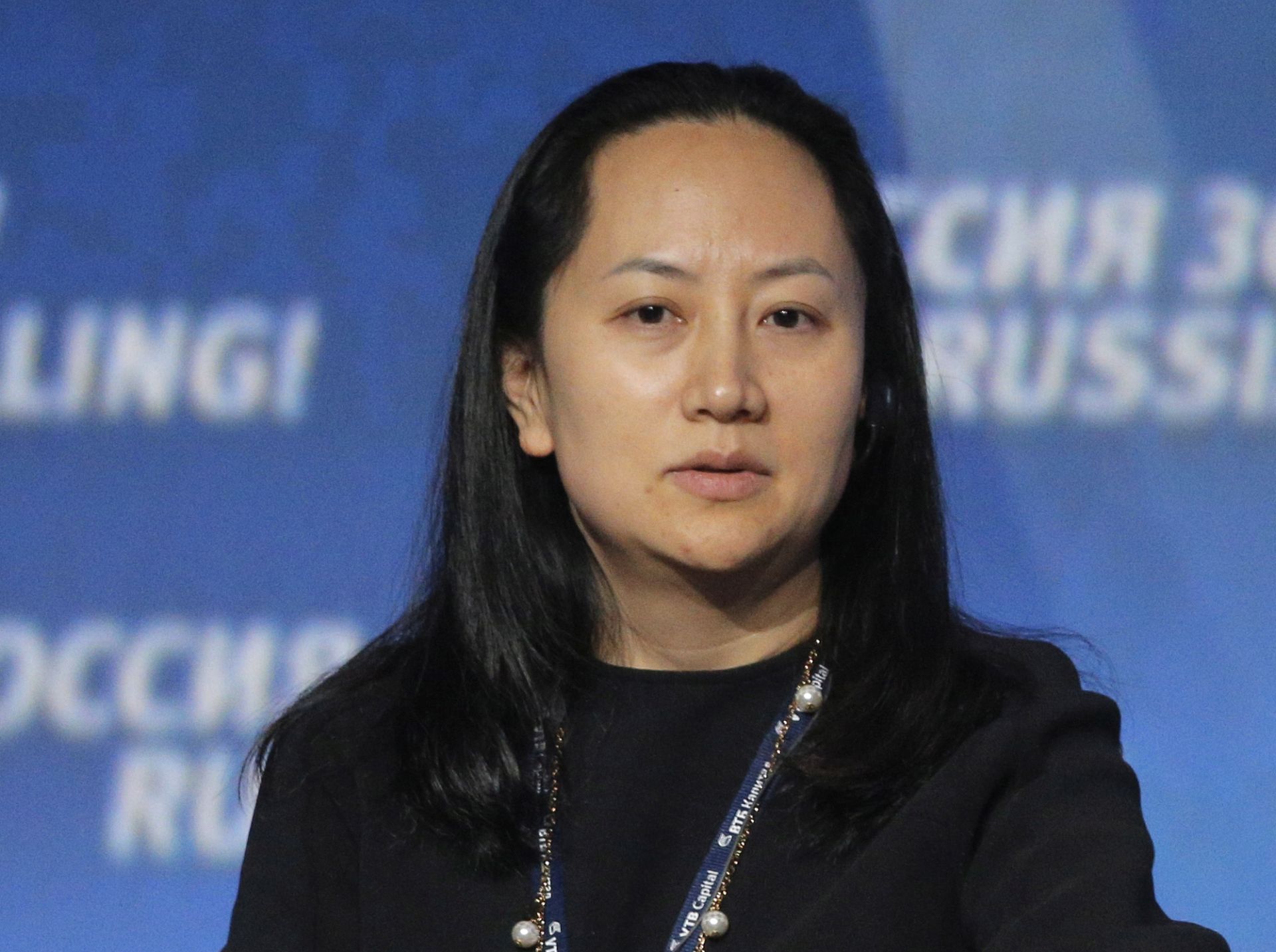 epa07211367 (FILE) - Meng Wanzhou, Chief Financial Officer of Huawei, attends the VTB Capital's 'RUSSIA CALLING' investment forum in Moscow, Russia, 02 October 2014 (reissued 06 December 2018). Meng Wanzhou has been arrested in Canada at the request of US authorities. According to US media reports, Meng Wanzhou was detained for potential US sanction violations.  EPA/MAXIM SHIPENKOV