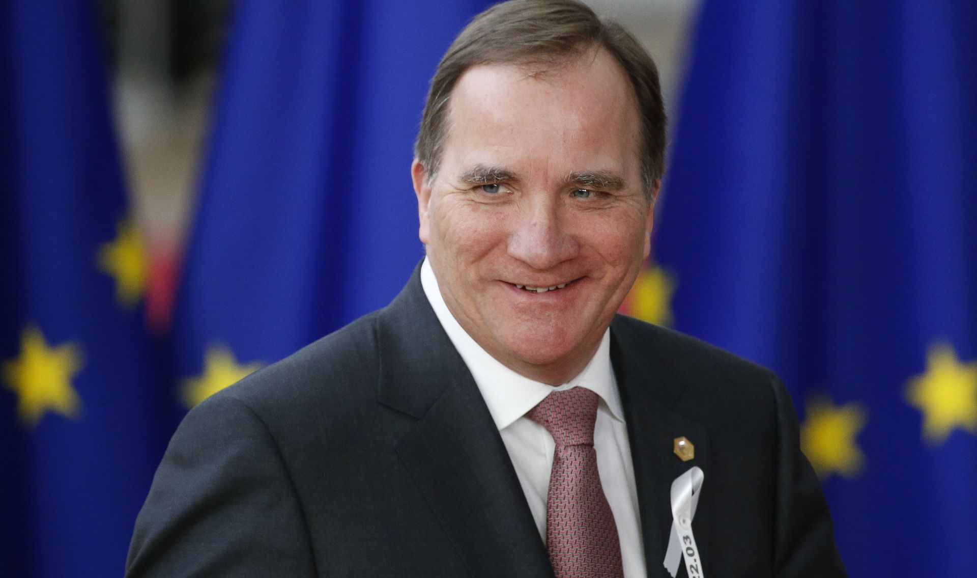 epa07295872 (FILE) - Sweden's then Prime Minister Stefan Lofven arrives for the European Council meeting in Brussels, 22 March 2018 (reissued 18 January 2019)  Swedish Parliament, Riksdagen, on 18 January 2019 voted Stefan Lofven to become the new Prime Minister. It is Lofven's second term in office.  EPA/JULIEN WARNAND