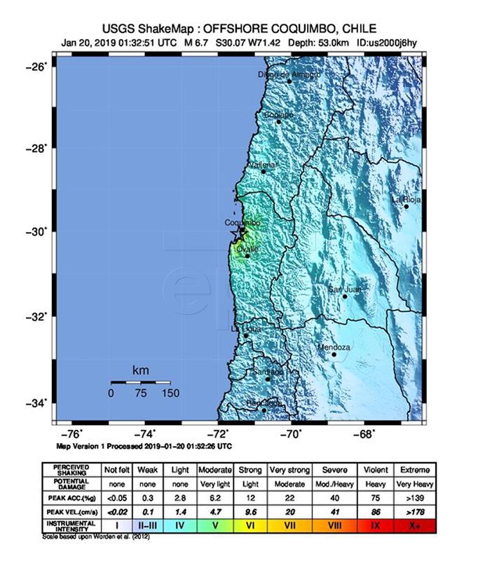ČILE Potres 6.7 stupnjeva jakosti usmrtio dvoje ljudi
