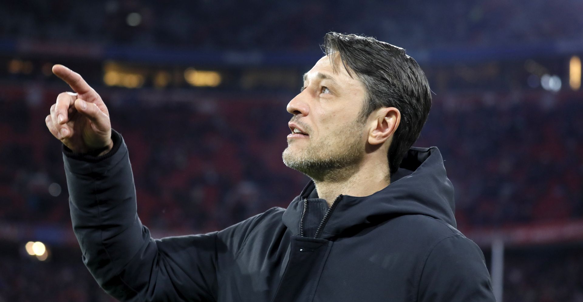 epa07356365 Bayern's head coach Niko Kovac reacts before the German Bundesliga soccer match between FC Bayern Munich and FC Schalke 04 in Munich, Germany, 09 February 2019.  EPA/RONALD WITTEK CONDITIONS - ATTENTION: The DFL regulations prohibit any use of photographs as image sequences and/or quasi-video.