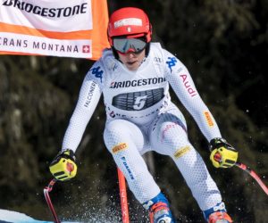 epa07391938 Federica Brignone of Italy in action during of the women's Downhill race of the Alpine Combined at the FIS Alpine Ski World Cup season in Crans-Montana, Switzerland, 24 February  2019.  EPA/ALESSANDRO DELLA VALLE