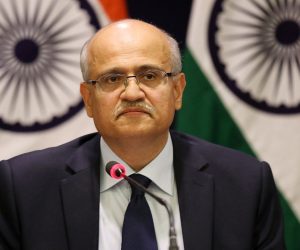 epa07398057 Indian Foreign Sectary Vijay Keshav Gokhale speaks to the media about an Indian Air Force strike across the Line of Control (LoC) near Pakistan; in New Delhi, India, 26 February 2019. According to media reports on 26 February 2019, the Indian Air Force carried out air strikes with 12 Mirage jets, which dropped 1,000 kilogram bombs on an alleged terrorist camp across the Line of Control (LoC) near Pakistan. The air strikes occurred two weeks after a suicide bomber from the Pakistan-based Jaish-e-Mohammed group detonated a car bomb next to a security convoy traveling in Pulwama, killing over 40 Central Reserve Police Force (CRPF) soldiers.  EPA/RAJAT GUPTA