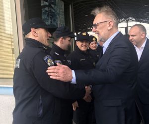 Skoplje, 26.02.2019 - Ministar unutarnjih poslova Davor Božinović sastao se sa hrvatskom graničnom policijom. Na fotografiji Davor Božinović.  Foto HINA/ MUP/ dkas