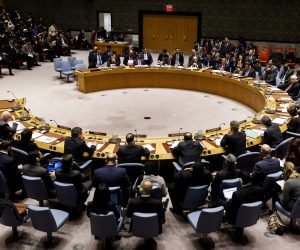 epa07399655 The United Nations Security Council holds a meeting called for by the United States about the ongoing political situation in Venezuela meeting at United Nations headquarters, New York, New York, USA, on 26 February 2019.  EPA/JUSTIN LANE