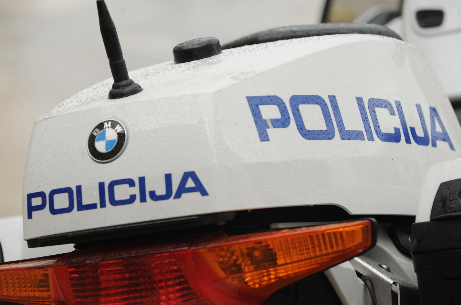 30.04.2014., Sibenik - Oznake Ministarstva unutarnjih poslova na policijskim motorima. 
Photo: Hrvoje Jelavic/PIXSELL
