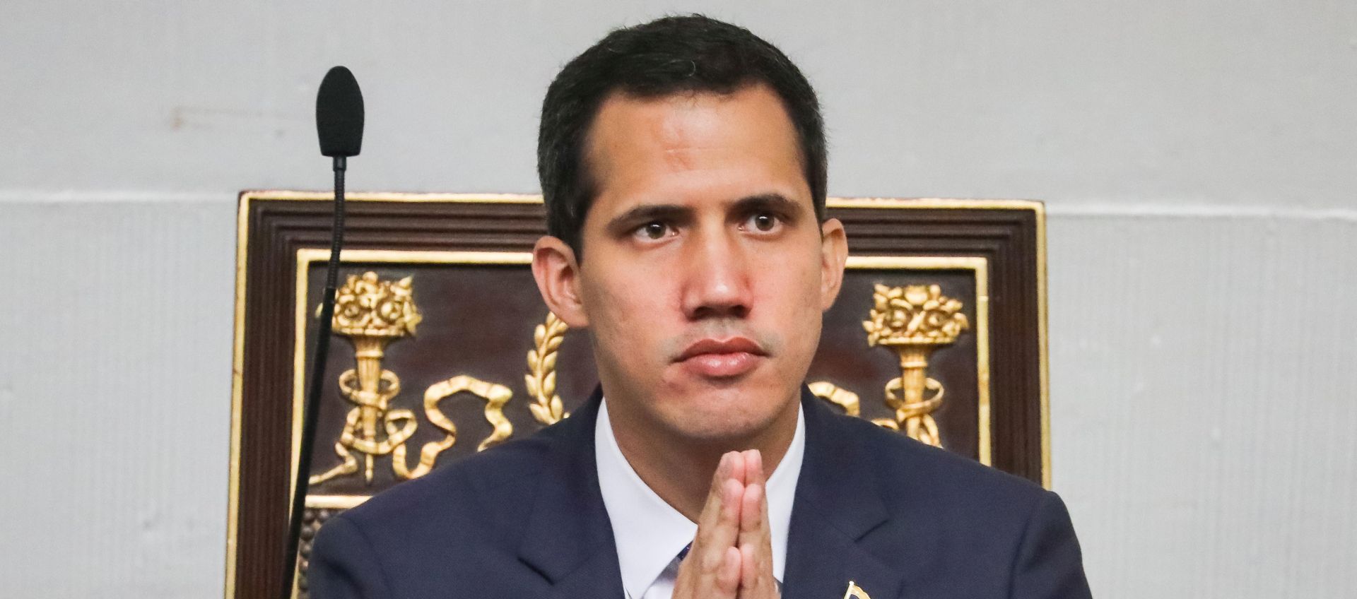epa07346145 President of the Venezuelan National Assembly Juan Guaido takes part in a session of the body, in Caracas, Venezuela, 05 February 2019, during which he stated that the best for Russia and China is a change of Government in Venezuela. Venezuela's President Maduro and his opponent National Assembly leader Juan Guaido have called on their supporters to take to the streets as international pressure increased on Maduro to resign. Guiado had declared himself interim president of Venezuela on 23 January and promised to guide the country toward new election as he consider last May's election not valid.  EPA/Miguel Gutierrez