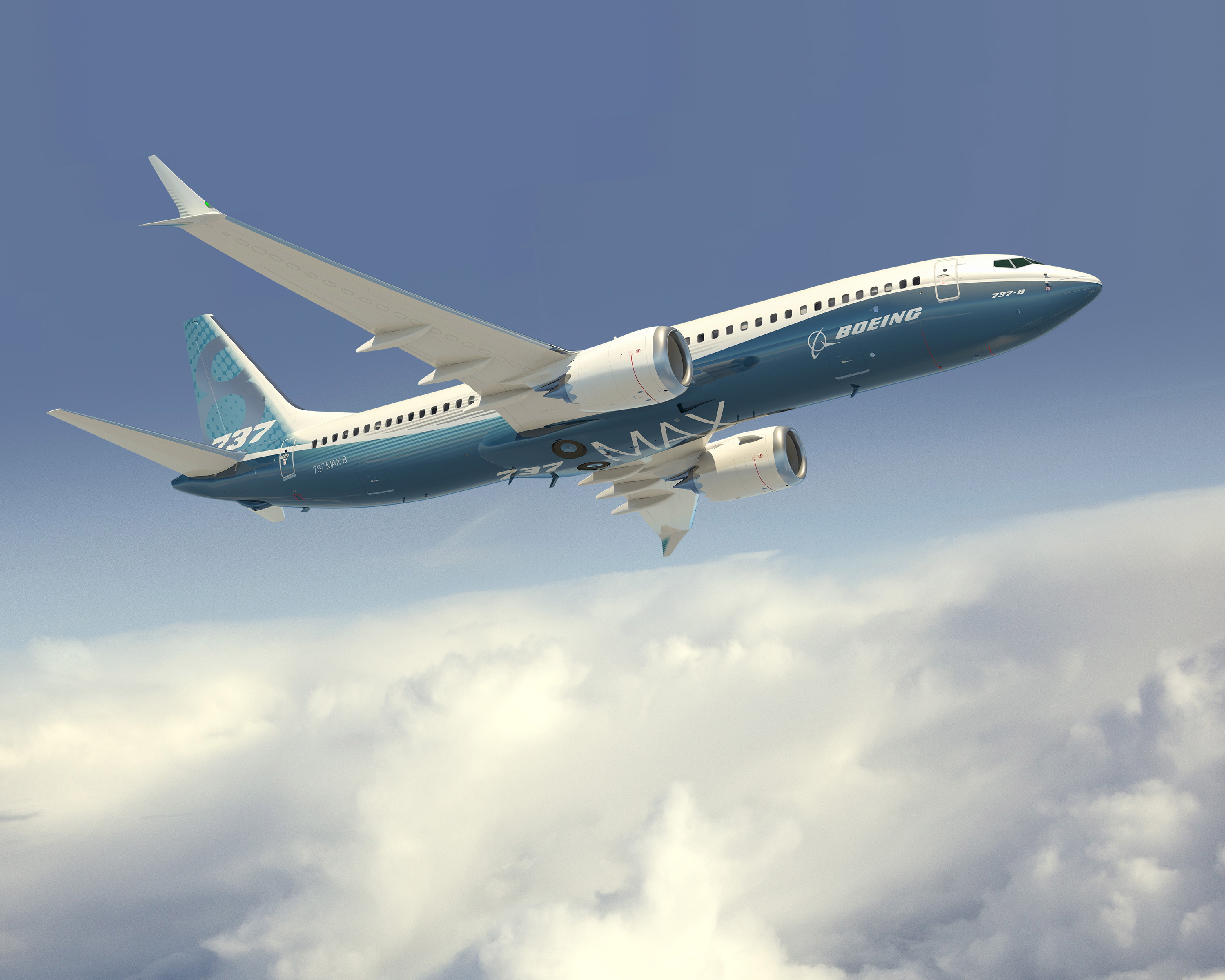 epa07428822 A handout artists rendering made available 11 March 2019 by Boeing Company showing a 737 MAX 8 passenger plane in Boeing colours. An Ethiopian Airlines Boeing 737 MAX 8 passenger plane en route to Nairobi, Kenya, crashed near Bishoftu, some 50km outside of the capital Addis Ababa, Ethiopia, on 10 March 2019. All passengers onboard the scheduled flight ET 302 carrying 149 passengers and 8 crew members, have died, the airlines said. Boeing has sent a crew to the accident site to help in investigations. Some other airlines have grounded their planes of the same type.  EPA/BOEING HANDOUT  HANDOUT EDITORIAL USE ONLY/NO SALES