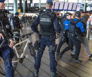 epa07446728 Extra military police units were deployed to Schiphol Airport to heighten security Schiphol, The Netherlands, 18 March 2019. Security measures are being put in places in the aftermath of the shooting on a tram in Utrecht with a possible terrorist motive. According to the the Dutch Police, several people have been injured in a shooting on a tram in the central Dutch city of Utrecht. The perpetrator is still at large.  EPA/EVERT ELZINGA