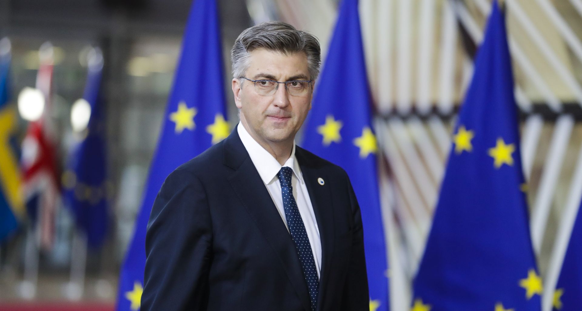 epa07453335 Croatian Prime Minister Andrej Plenkovic arrives at the European Council summit in Brussels, Belgium, 21 March 2019. European Union leaders gather for a two-day summit to discuss, among others, Brexit and British PM request to extend Article 50.  EPA/STEPHANIE LECOCQ