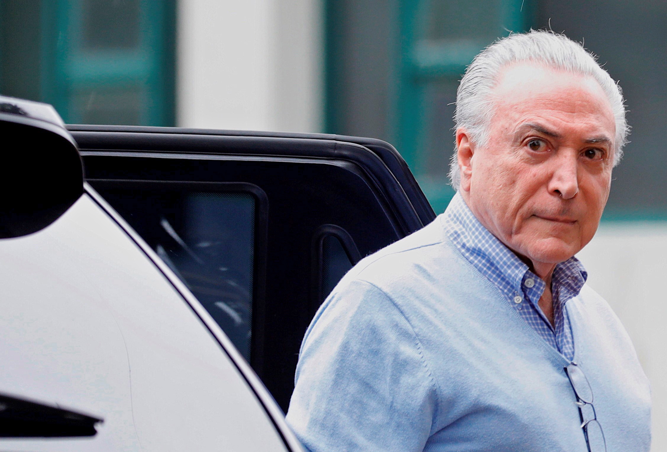epa07453370 (FILE) - Brazilian President, Michel Temer, arrives at a polling station in Sao Paulo, Brazil, 07 October 2018 (reissued 21 March 2019). Brazil's former president Michel Temer was arrested on 21 March 2019 in Rio de Janeiro in connection with the ongoing Lava Jato (Car Wash) investigations.  EPA/MARCELO CHELLO *** Local Caption *** 54683359