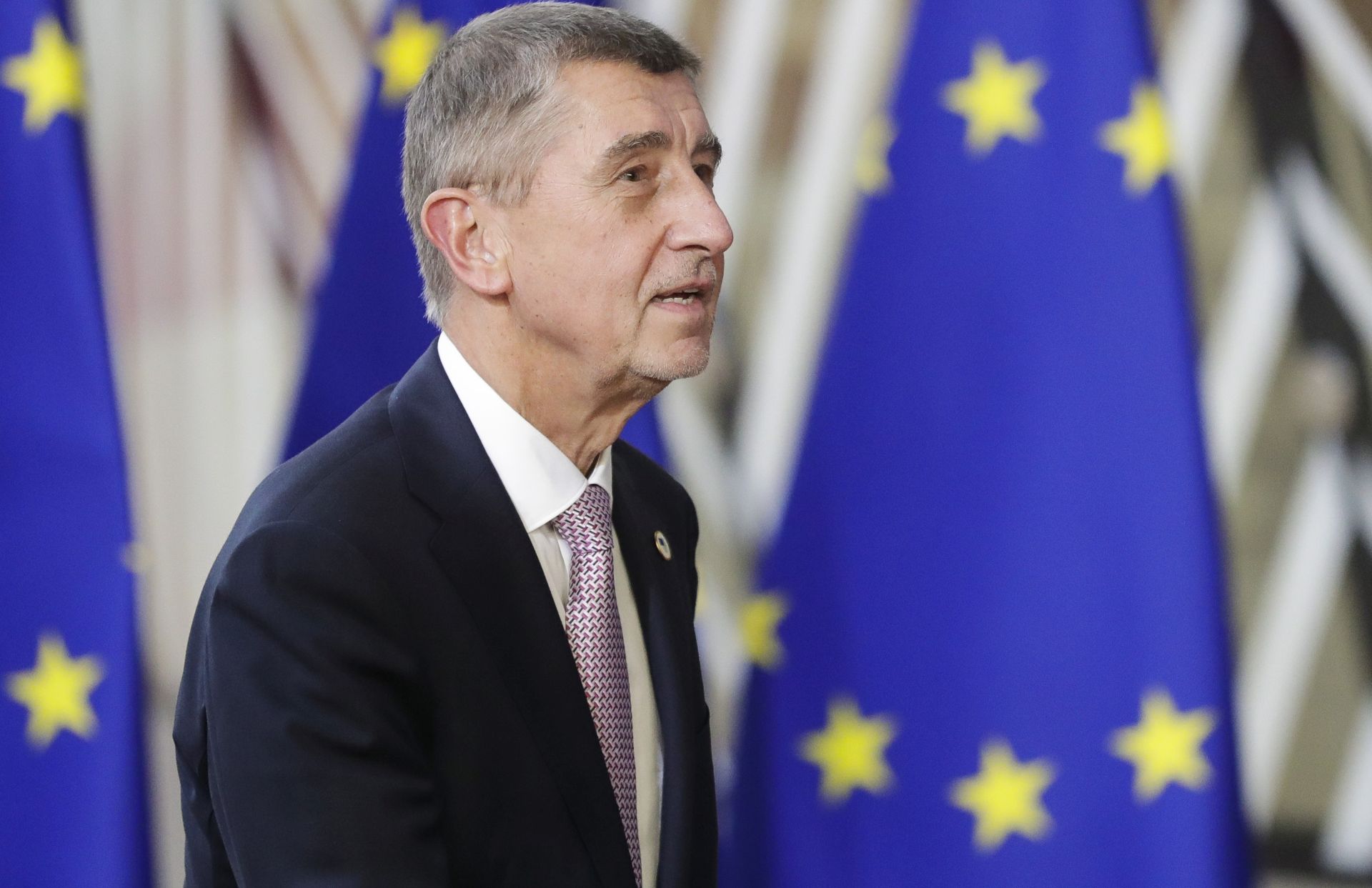 epa07453226 Czech Republic's Prime Minister Andrej Babis arrives at the European Council summit in Brussels, Belgium, 21 March 2019. European Union leaders gather for a two-day summit to discuss, among others, Brexit and British PM request to extend Article 50.  EPA/STEPHANIE LECOCQ