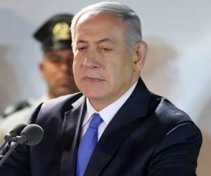 epa07485221 Israeli Prime Minister Benjamin Netanyahu gives a speech during the funeral of Israeli Army Sergeant Zachary Baumel at the Mount Herzl military cemetery in Jerusalem, Israel, 04 April 2019. According to reports, joint efforts led by the Russian, Syrian and Israeli security forces led to the discovery of the remains of the missing soldier Zachary Baumel who was one of five soldiers missing since the Battle of Sultan Yacoub in 1982 against the Syrian army in Lebanon, during the First Lebanon war have been returned to his family and a burial in Israel.  EPA/ABIR SULTAN