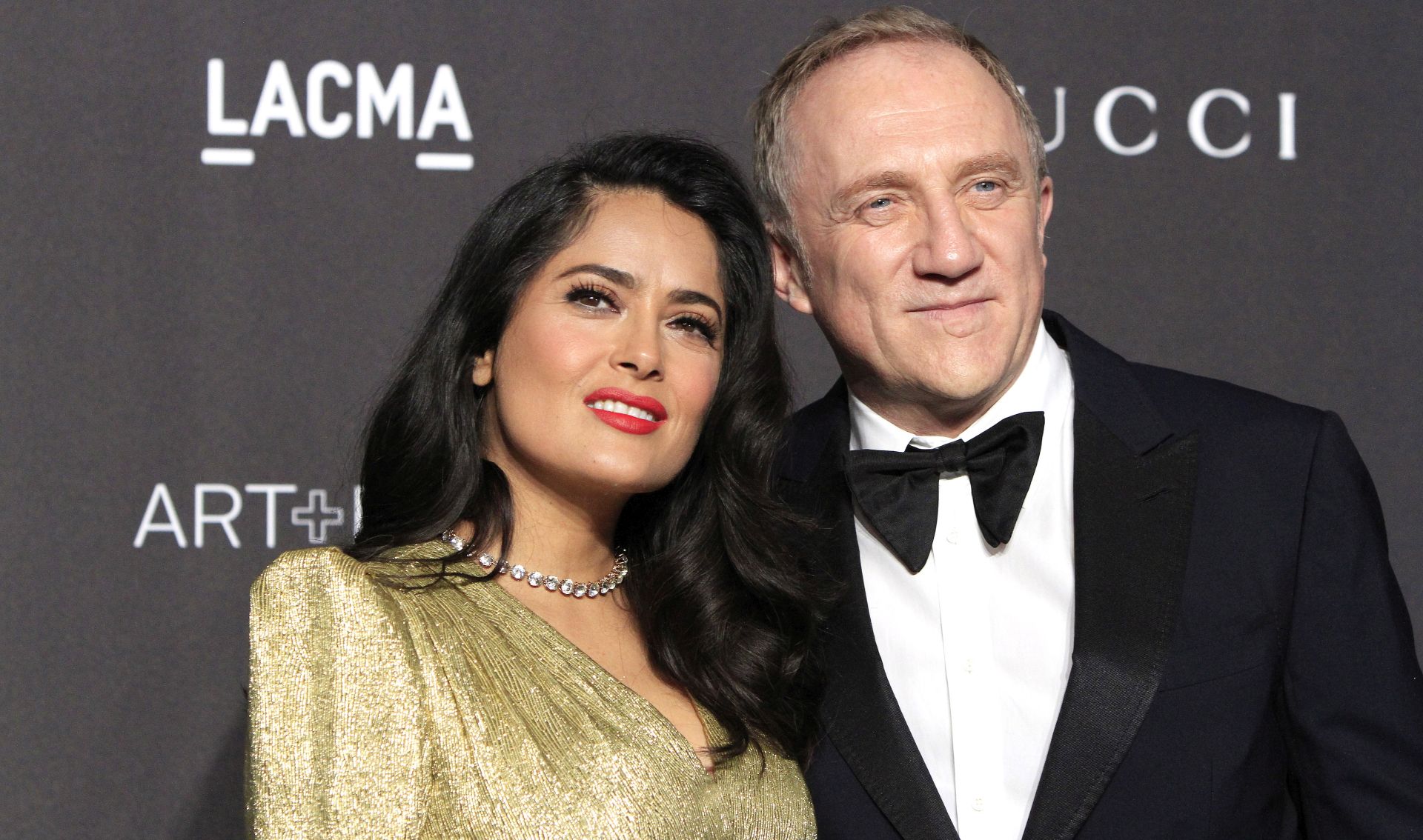 epa07509555 (FILE) Salma Hayek and her husband Francois-Henri Pinault arrive for the LACMA Art + Film Gala at the Los Angeles County Museum of Art in Los Angeles, California, USA, 03 November 2018 (reissued 16 April 2019). According to reports, French luxury group Kering CEO Francois-Henri Pinault announced on 16 April 2019 donation of 100 mln euros for reconstruction of damaged Notre Dame Cathedral. A huge fire started in the late afternoon on 15 April in the historic monument of the French capital burning the roof and a spire.  EPA/NINA PROMMER