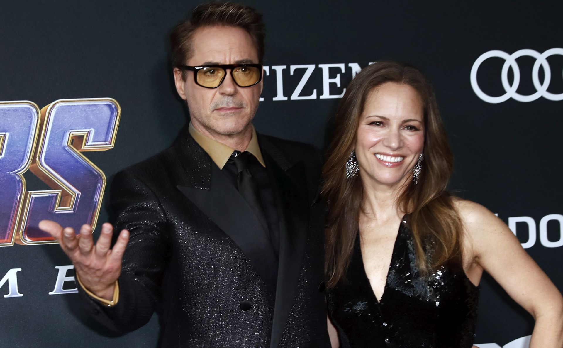 epa07522135 US actor Robert Downey Jr. (L) and Susan Downey (R) pose for the photographers upon their arrival for the premiere of 'Avengers: Endgame' at the LA Convention Center in Los Angeles, California, USA, 22 April 2019. 'Avengers: Endgame' will be released US theaters on 26 April.  EPA/ETIENNE LAURENT