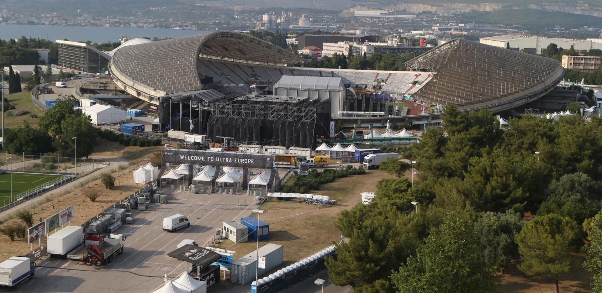 04.07.2018.,Split - Stadion Poljud s priprema se za ULTRA EUROPE 2018 glazbeni spektakl.
Photo: Ivo Cagalj/PIXSELL