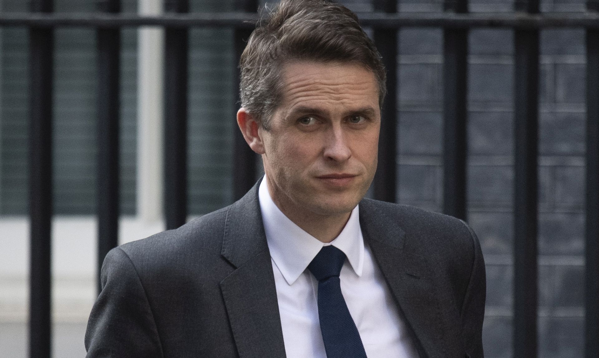 epa07540811 (FILE) - British Defence Secretary Gavin Williamson leaves Downing Street following an eight hour cabinet meeting in London, Britain, 02 April 2019, reissued 01 May 2019. Media reports on 01 May 2019 state that British Prime Minister Theresa May has sacked Gavin Williamson following an investigation into the leak of information from the National Security Council.  EPA/WILL OLIVER