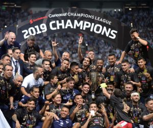 epa07541725 Monterrey players celebrate after winning the CONCACAF Champions League Final between Rayados de Monterrey and Tigres UANL, at the BBVA Stadium in Monterrey, Mexico, 01 May 2019.  EPA/MIGUEL SIERRA