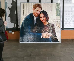 epa07550847 A member of the public passes a mural of the Duke and Duchess of Sussex outside Windsor Castle, in Windsor, Britain, 06 May 2019. Britain's Prince Harry Duke of Sussex and Meghan Duchess of Sussex are expecting their first baby any day.  EPA/WILL OLIVER