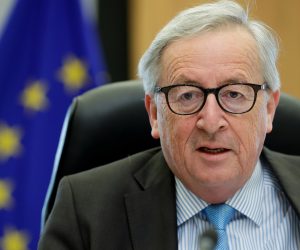 epa07591069 European Commission President Jean-Claude Juncker attends the weekly College Meeting of the European Commission in Brussels, Belgium, 22 May 2019.  EPA/STEPHANIE LECOCQ