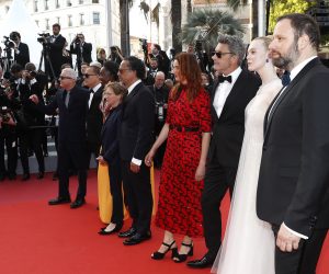 epa07600043 (L-R) Jury members, Robin Campillo, Enki Bilal, Maimouna N'Diaye, Kelly Reichardt, President of the Jury, Mexican director Alejandro Gonzalez Inarritu, Alice Rohrwacher, Pawel Pawlikowski, Elle Fanning, Yorgos Lanthimos arrive for the Closing Awards Ceremony of the 72nd annual Cannes Film Festival, in Cannes, France, 25 May 2019. The Golden Palm winning movie will be screened after the closing ceremony.  EPA/SEBASTIEN NOGIER