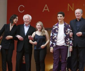 72nd Cannes Film Festival - Screening of the film "Le jeune Ahmed" (Young Ahmed) in competition - Red Carpet Arrivals 72nd Cannes Film Festival - Screening of the film "Le jeune Ahmed" (Young Ahmed) in competition - Red Carpet Arrivals - Cannes, France, May 20, 2019. Directors Jean-Pierre Dardenne and Luc Dardenne with cast members Othmane Moumen, Myriem Akheddiou, Victoria Bluck, Idir Ben Addi and Claire Bodson. REUTERS/Stephane Mahe STEPHANE MAHE