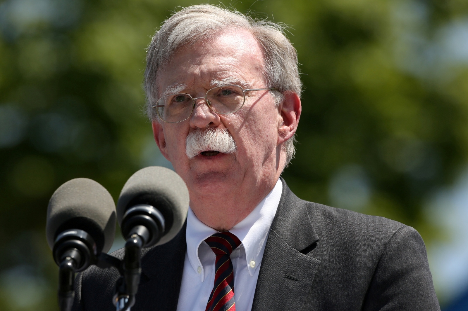 U.S. National Security Advisor John Bolton speaks during a graduation ceremony at the U.S. Coast Guard Academy in New London U.S. National Security Advisor John Bolton speaks during a graduation ceremony at the U.S. Coast Guard Academy in New London, Connecticut, U.S., May 22, 2019.   REUTERS/Michelle McLoughlin MICHELLE MCLOUGHLIN