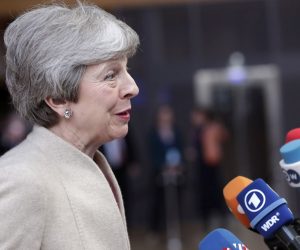 epa07608365 British Prime Minister Theresa May arrives at a special EU summit in Brussels, Belgium, 28 May 2019. Two days after the European Parliament elections, EU heads of state or government will gather for a summit to discuss the outcome of the vote and start the nomination process for the heads of the EU institutions.  EPA/STEPHANIE LECOCQ