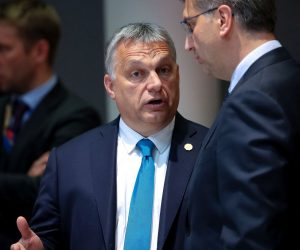 epa07608632 Hungarian Prime Minister Viktor Orban (L) and Croatian Prime Minister Andrej Plenkovic (R) during the round table of a special EU summit in Brussels, Belgium, 28 May 2019. Two days after the European Parliament elections, EU heads of state or government will gather for a summit to discuss the outcome of the vote and start the nomination process for the heads of the EU institutions.  EPA/Francisco Seco / POOL