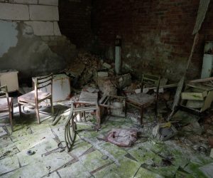 epa07633695 General view of the abandoned hospital, which received first causalities at night of accident in 1986 in the abandoned city of Pryryat, not far of Chernobyl, Ukraine, 07 June 2019. The miniseries Chernobyl (2019) made by HBO depicts the explosion`s aftermath, the vast clean-up operation and the subsequent inquiry. The success of a U.S. television miniseries examining the world`s worst nuclear accident has driven up the number of tourists wanting to see the plant and the ghostly abandoned town of Prypyat as local media report.  EPA/SERGEY DOLZHENKO