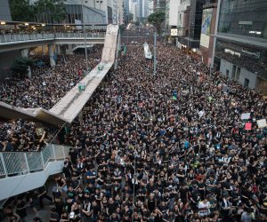 epa07651859 Protesters take part in a rally to demand a complete withdrawal of an extradition bill in Hong Kong, China, 16 June 2019. A day after Hong Kong Chief Executive Carrie Lam Cheng Yuet-ngor indefinitely suspended a bill that would have allowed extraditions to mainland China in the aftermath of violent clashes where riot police fired rubber bullets, tear gas and pepper spray at protesters, thousands took to the street asking for a complete withdrawal of the bill.  EPA/JEROME FAVRE