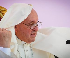 epa07663172 Pope Francis attends the conference 'Theology after Veritas Gaudium in the context of the Mediterranean' at the Theological Faculty of Southern Italy, in Naples, Italy, 21 June 2019. Pope Francis is on a one-day visit to the southern Italian city of Naples.  EPA/CESARE ABBATE