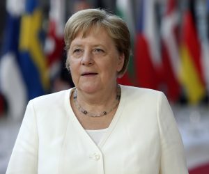 epa07685135 German Chancellor Angela Merkel during arrivals for a Special European Council in Brussels, Belgium, 30 June 2019. Heads of states or governments from EU member states meet to continue discussions on the possible candidates for the heads of EU institutions, namely European Council President, President of the European Commission, High Representative of the Union for Foreign Affairs and Security Policy (Foreign Policy Chief), and President of the European Central Bank.  EPA/ARIS OIKONOMOU