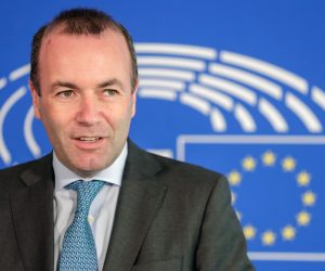 epa07690168 (FILE) - European Commission presidency candidate, German Manfred Weber of the European People's Party (EPP) gives a press conference after an EPP group meeting to elect the group vice-chairs, at the European Parliament in Brussels, Belgium, 05 June 2019 (reissued 02 July 2019). Reports on 02 July 2019 state Weber has renounced his claim to the presidency of the EU Commission.  EPA/STEPHANIE LECOCQ
