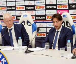 Split, 18.07.2019 - Konferencija za medije Hajduka.                                                     foto HINA/ Mario STRMOTIĆ/ ms