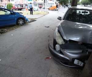 07.07.2019., Split - Na krizanju Vukovarske i Dubrovacke ulice sudarila su se cetiri osobna automobila pri cemu je smrtno stradala pjesakinja, a nekoliko osoba je ozlijedjeno. Photo: Ivo Cagalj/PIXSELL
