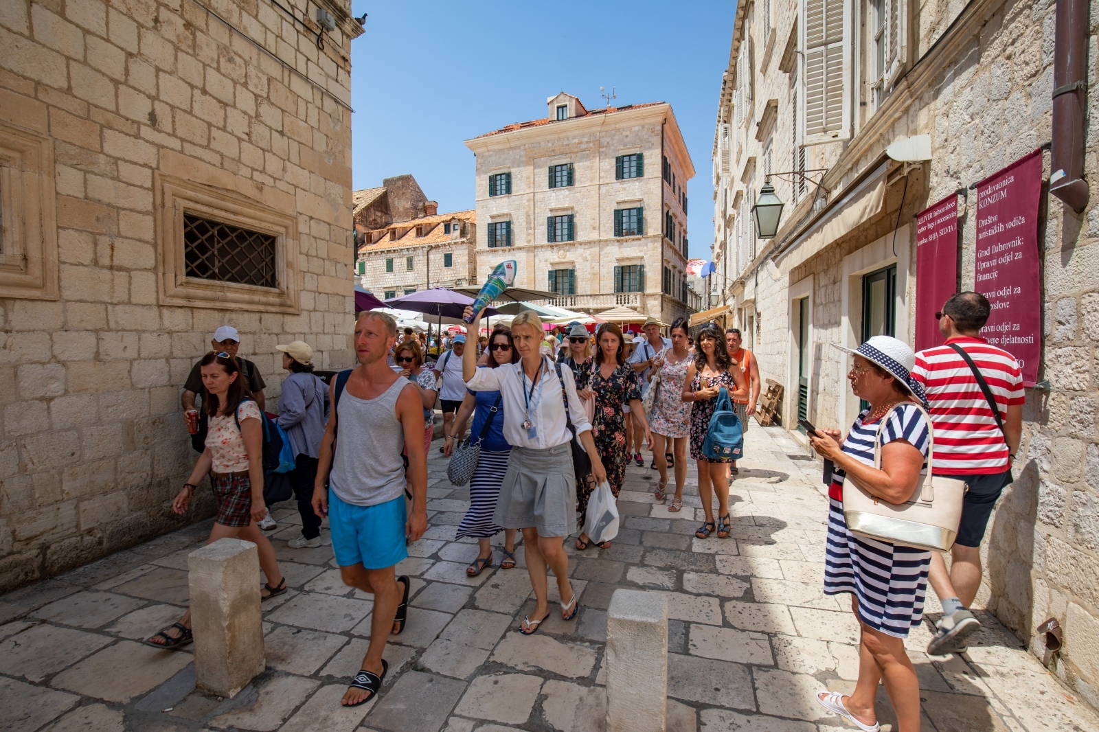 09.07.2019., Stara gradska jezgra, Dubrovnik - Guzve na ulicama Dubrovnika tijekom turisticke sezone
Photo: Grgo Jelavic/PIXSELL