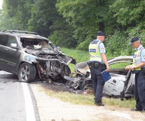 26.07.2019., Ziskovec/Strukovec- Teska prometna nezgoda u kojoj su se zapalila 2 automobila.
Photo: Vjeran Zganec Rogulja/PIXSELL