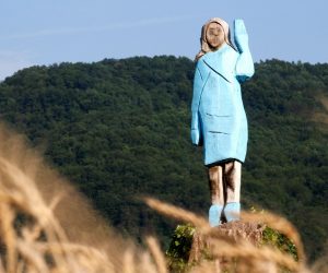 Life-size wooden sculpture of U.S. first lady Melania Trump is officially unveiled in Rozno, near her hometown of Sevnica Life-size wooden sculpture of U.S. first lady Melania Trump is officially unveiled in Rozno, near her hometown of Sevnica, Slovenia, July 5, 2019. REUTERS/Borut Zivulovic     TPX IMAGES OF THE DAY BORUT ZIVULOVIC